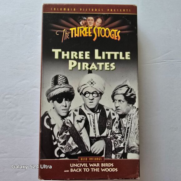 The Three Stooges Three Little Pirates VHS Includes Uncivil War Birds & Back - Picture 9 of 11